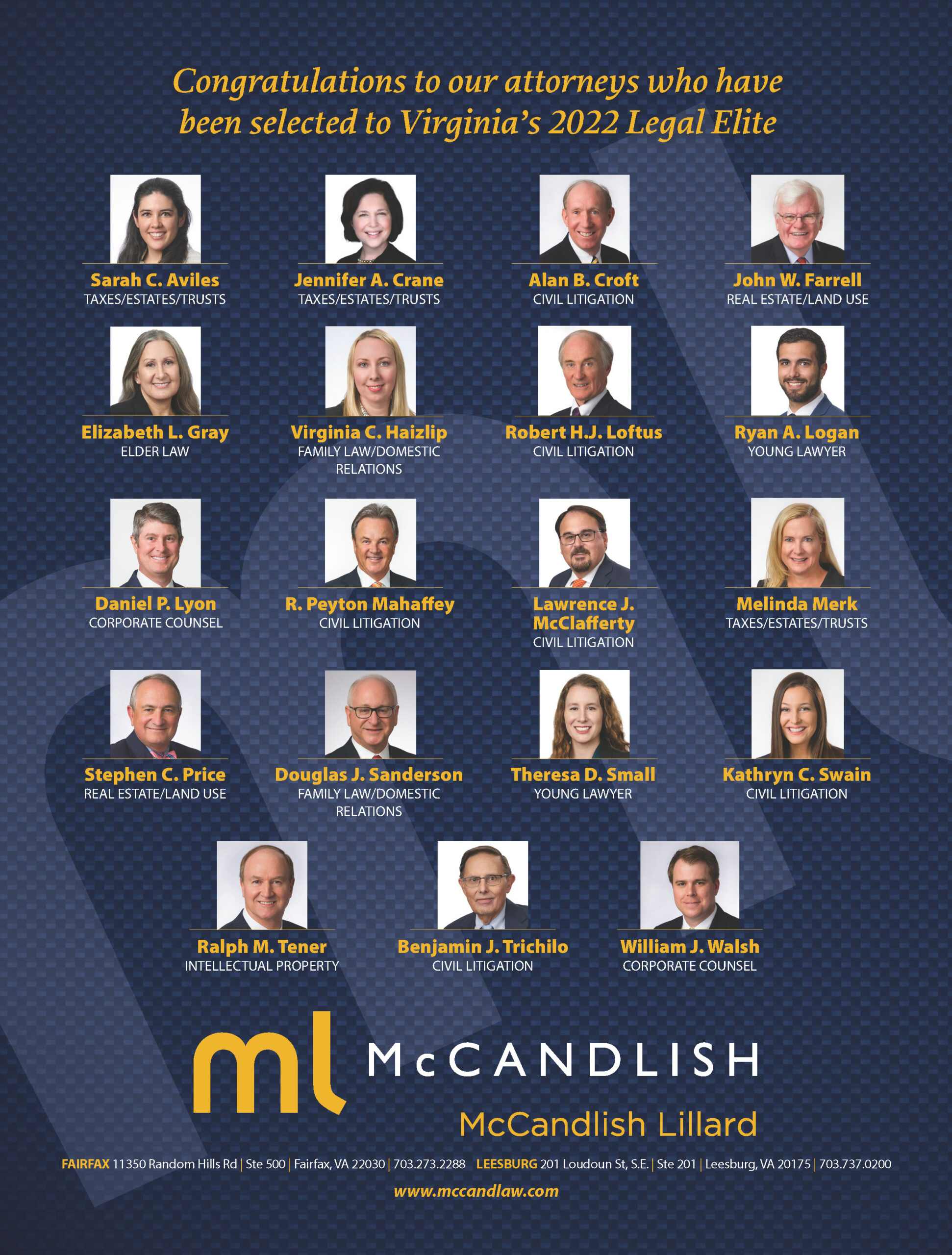 ML LAWYERS NAMED TO LEGAL ELITE FOR 2022