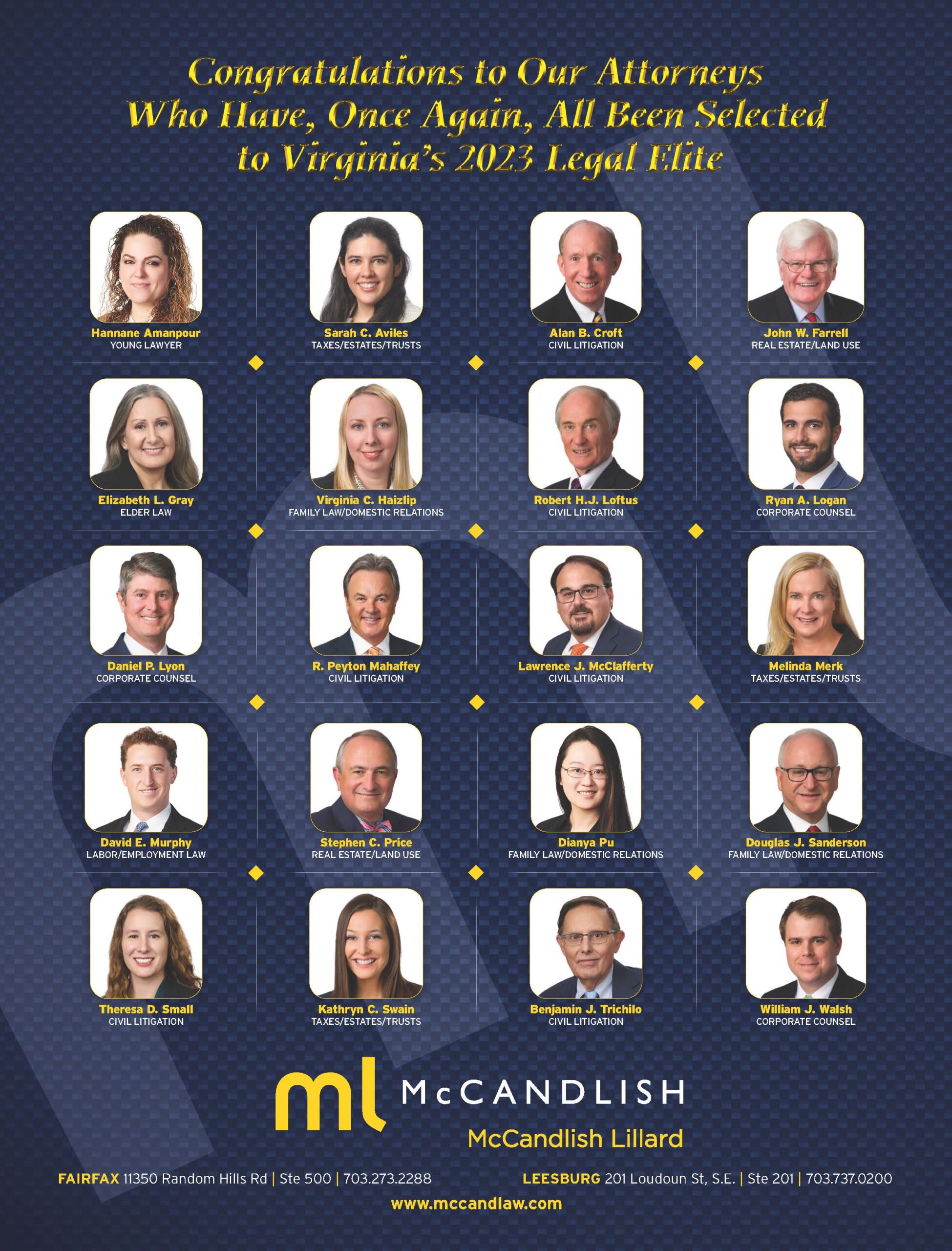 ALL ML LAWYERS NAMED TO LEGAL ELITE FOR 2023